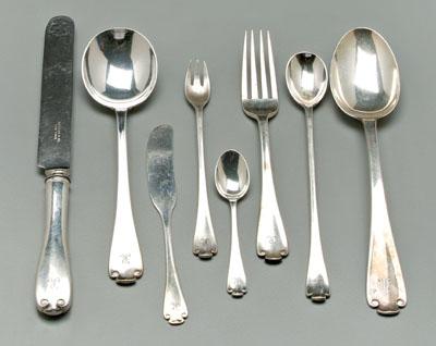 Appraisal: Tiffany Flemish sterling flatware pieces quot R quot monogram date