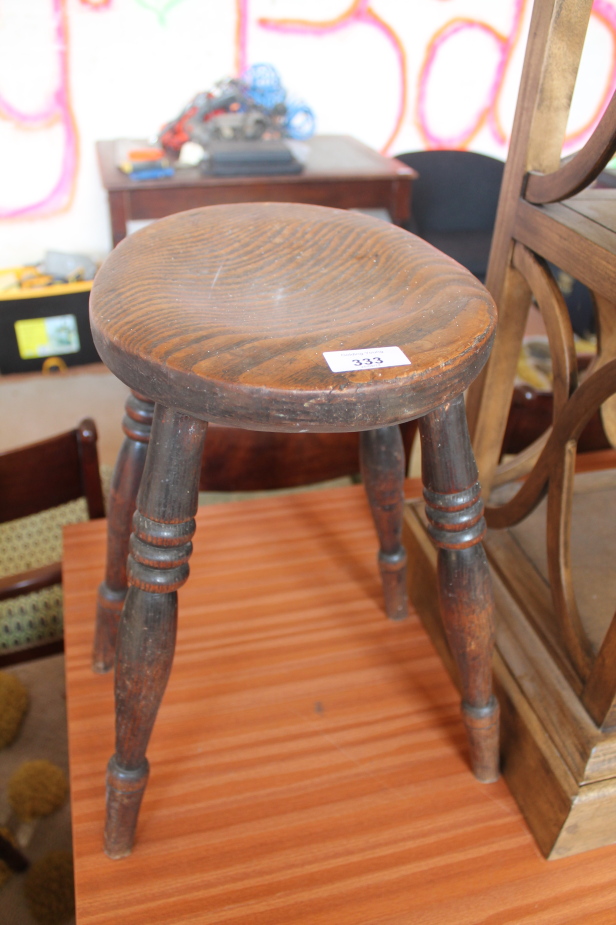 Appraisal: A Victorian elm stool