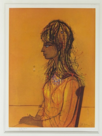 Appraisal: Jean Carzou French - Untitled Portrait Color Lithograph in edition