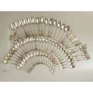 Appraisal: Silver Flatware Faralone Pattern piece silver flatware Faralone pattern comprising