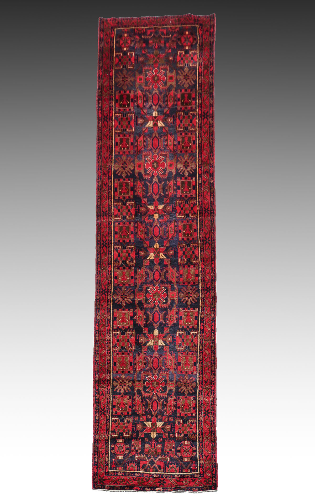 Appraisal: SEMI-ANTIQUE KURD PERSIAN HAND KNOTTED WOOL RUNNER ' '' x