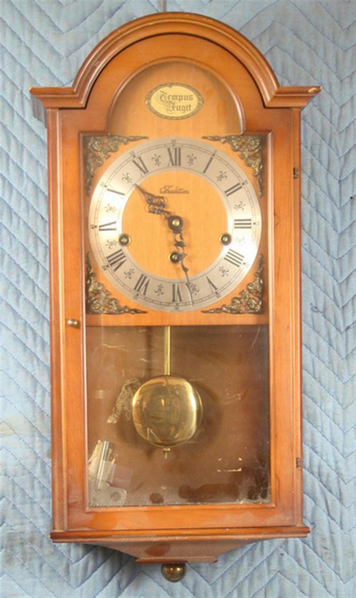 Appraisal: German day Westminster chime wall clock Western Germnany h Estimate