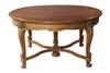 Appraisal: DINING TABLE - Contemporary round dining table set on four