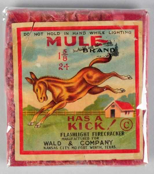 Appraisal: Mule -Pack - Firecrackers Class Logo crackers Condition Fair Size