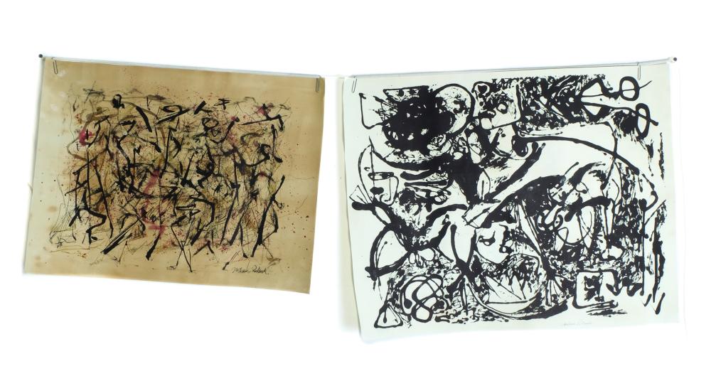 Appraisal: JACKSON POLLACK TWO LITHOGRAPHSJackson Pollack American - two works one