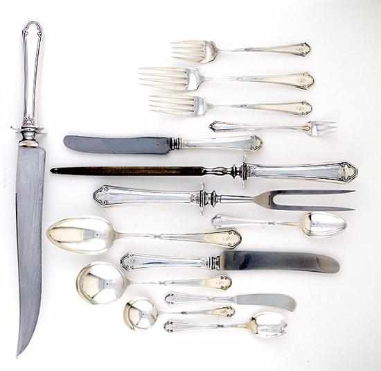 Appraisal: Lady Mary pattern sterling flatware by Towle circa comprising hollow