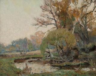 Appraisal: Philip Russell Goodwin Stream through a summer landscape signed lower