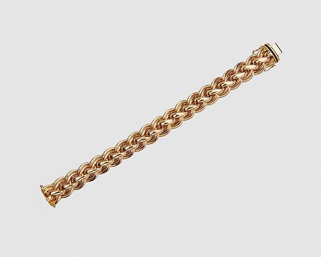 Appraisal: K Yellow Gold Bracelet K Yellow Gold Bracelet comprising double