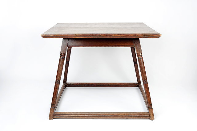 Appraisal: Manner of Charles Eastlake British - Oak hall tablesquare top