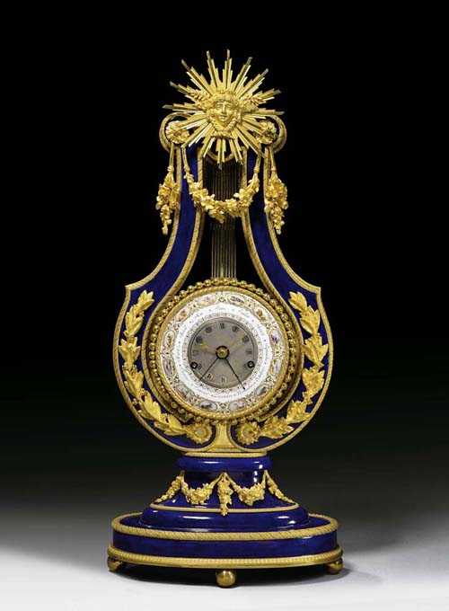 Appraisal: LYRE CLOCK Louis XVI the case presumed to be from