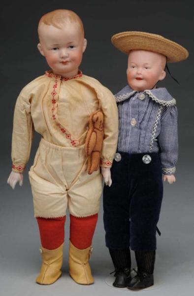 Appraisal: Lot of German Bisque Character Boys Description Germany Ca Bisque