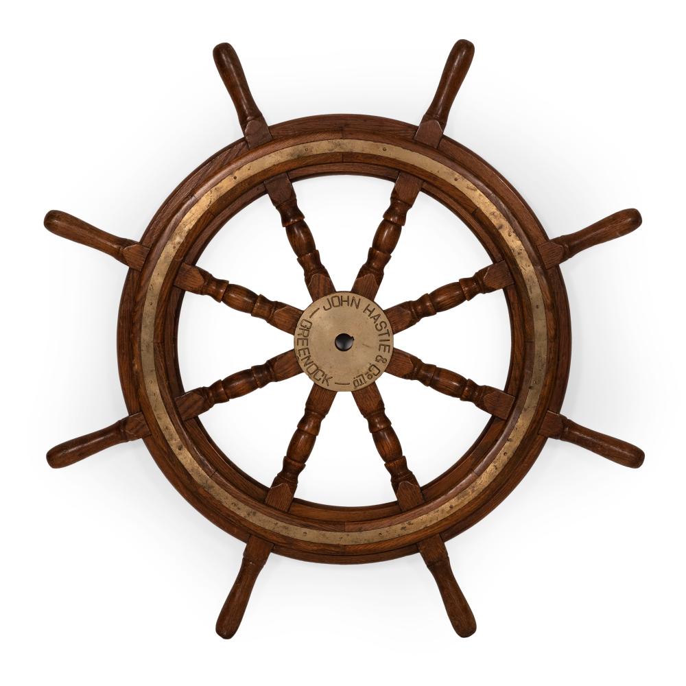 Appraisal: REPRODUCTION EIGHT-SPOKE YACHT'S WHEEL TH CENTURY DIAMETER REPRODUCTION EIGHT-SPOKE YACHT'S