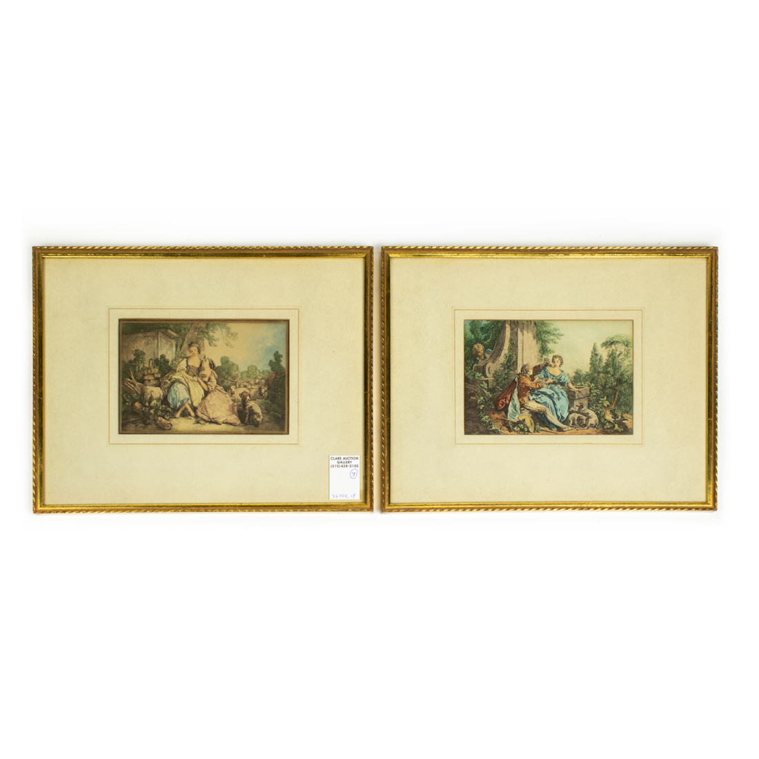 Appraisal: LOT OF DECORATIVE PRINTS DEPICTING A COUPLE EMBRACING Lot of