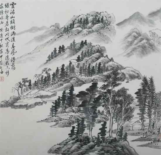 Appraisal: ANONYMOUS Chinese th century LANDSCAPES four works all are ink