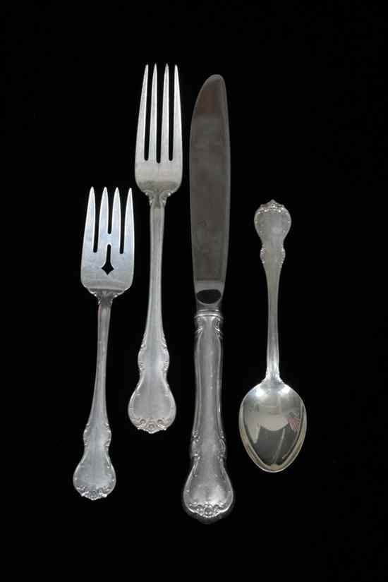 Appraisal: -PIECE TOWLE STERLING SILVER FLATWARE SERVICE ''French Provincial'' pattern Including