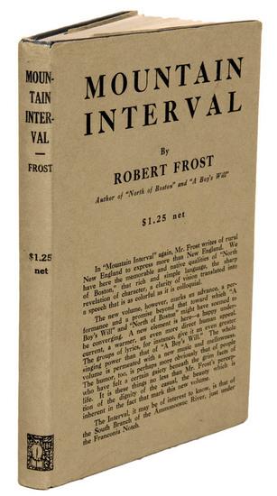 Appraisal: Frost Robert Mountain Interval New York Henry Holt and Co