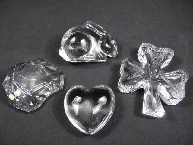 Appraisal: Lot of four assorted crystal paperweights Includes a Val St