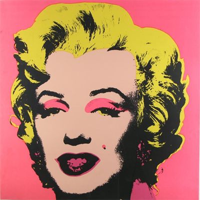 Appraisal: After Andy Warhol - Marilyn - pink and yellow Screenprint