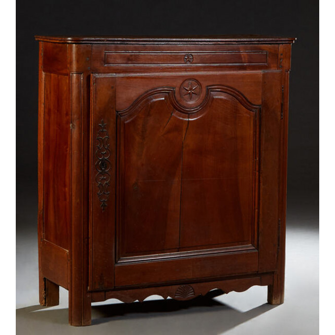 Appraisal: French Provincial Louis XV Style Carved Walnut and Oak Confiturier