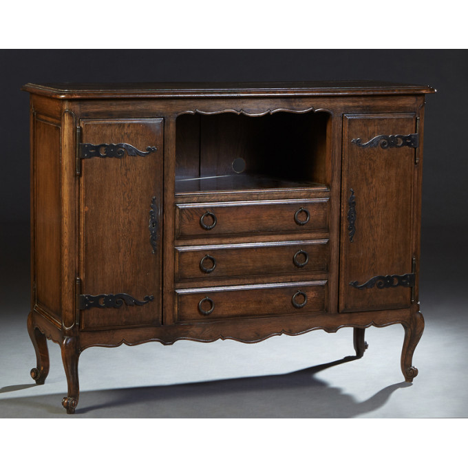 Appraisal: French Louis XV Style Carved Oak Sideboard early th c