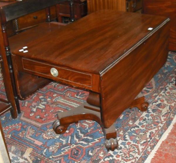 Appraisal: A th century pedestal Pembroke table