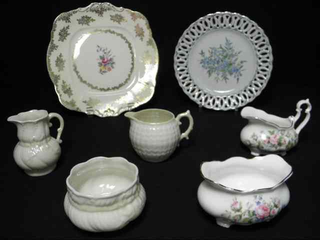 Appraisal: Lot of assorted porcelain decorative dinnerware Seven pieces total including