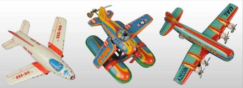 Appraisal: Lot of Tin Litho Airplane Toys Description German and Japanese