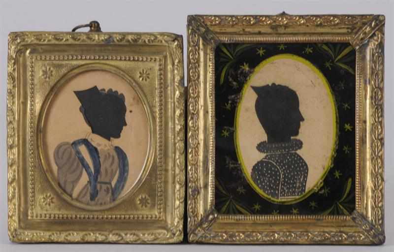 Appraisal: AMERICAN SILHOUETTE PORTRAIT MINIATURE OF A LADY EARLY TH C