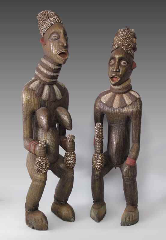 Appraisal: AFRICAN ROYAL FIGURES Bamileke Buanga Tribe Cameroon Male measures approx