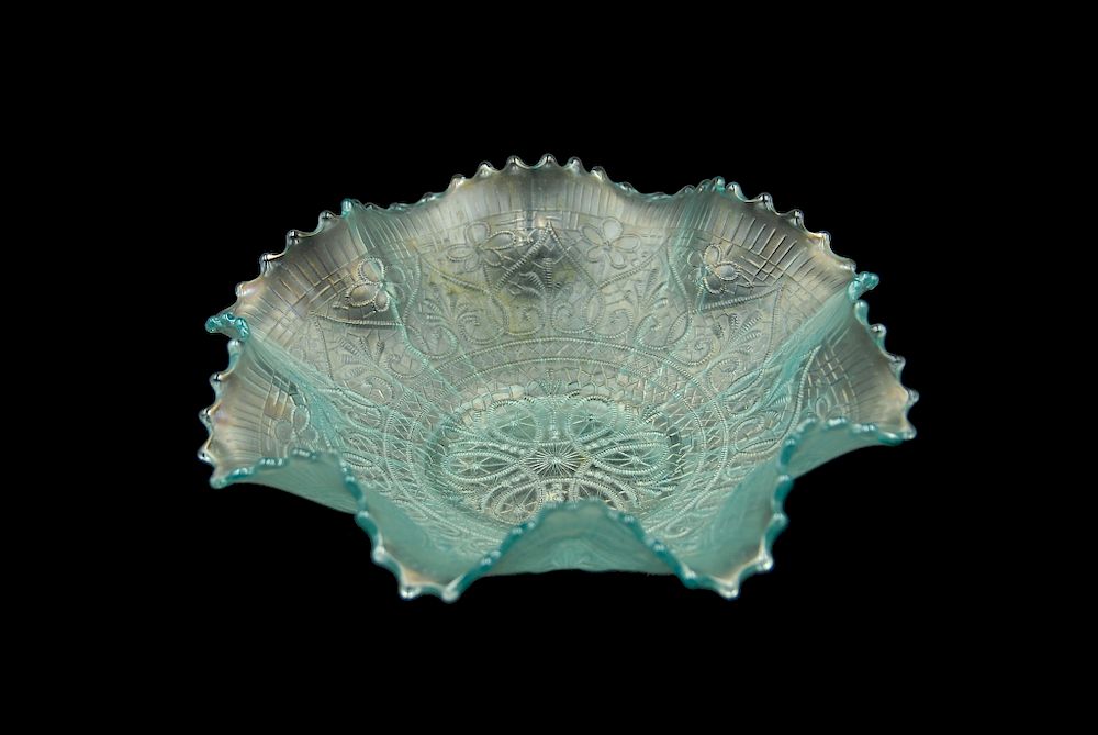 Appraisal: Ice Blue Carnival Glass Bowl Ice Blue Carnival Bowl Packaging