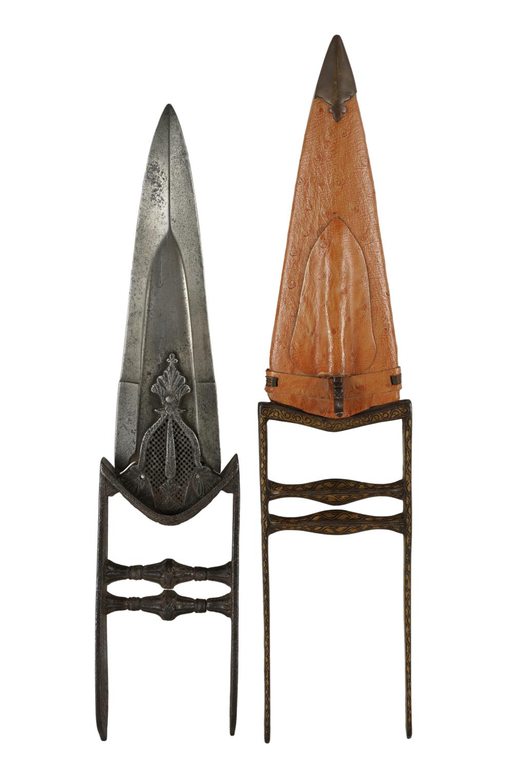 Appraisal: TWO ASIAN DAGGERSone with sheath the larger inches long the