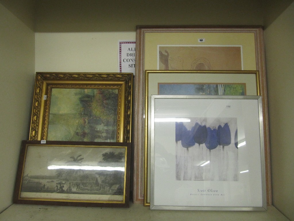 Appraisal: Lot of assorted pictures watercolours and oils