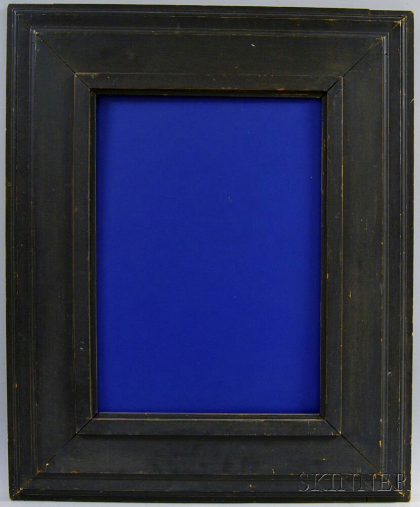 Appraisal: American School th th Century Black-painted Picture Frame Rabbet size