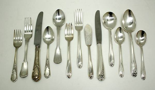 Appraisal: Property of various owners Comprising table forks salad forks teaspoons