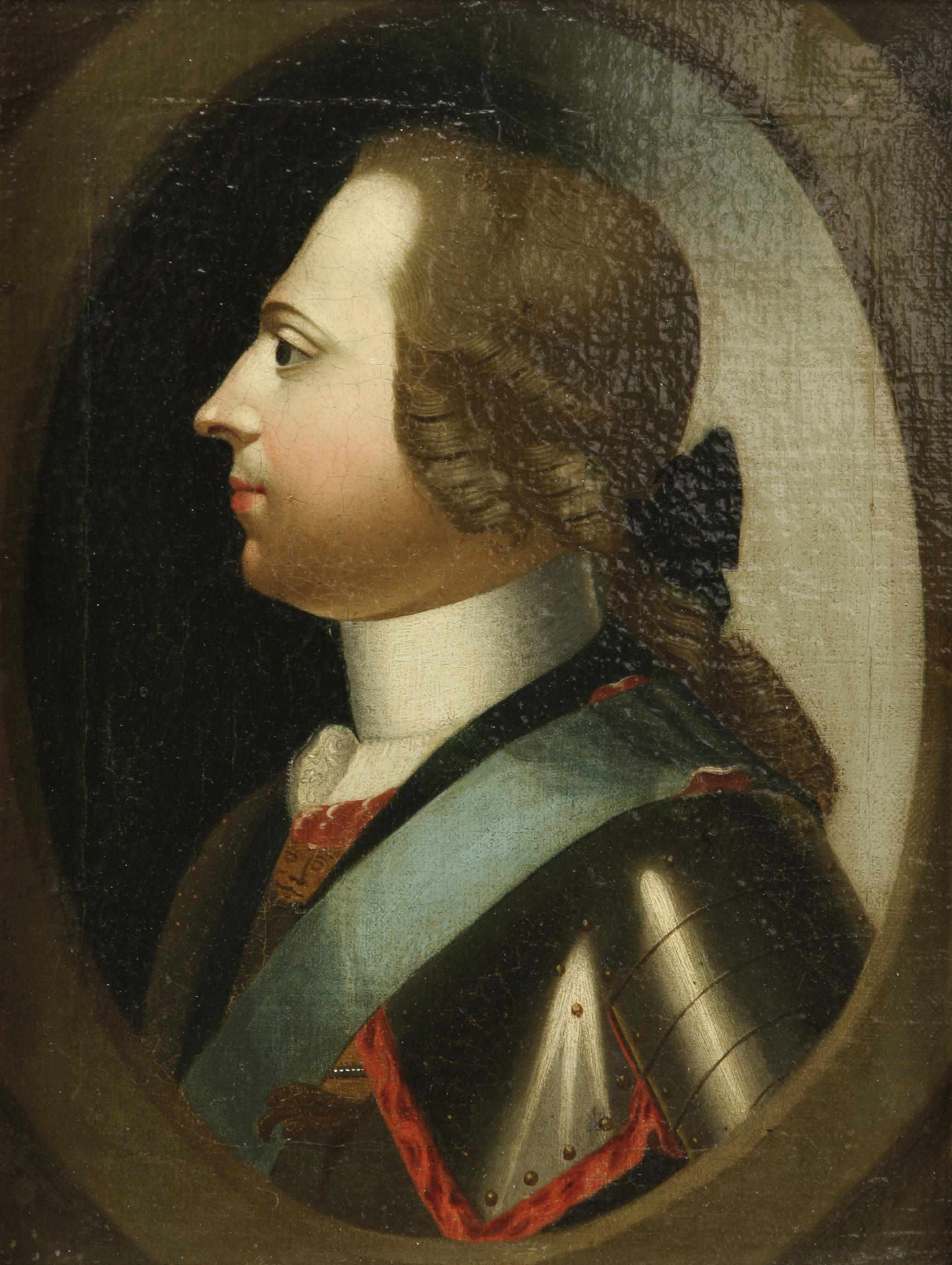 Appraisal: German School A portrait of a nobleman shoulder-length in an