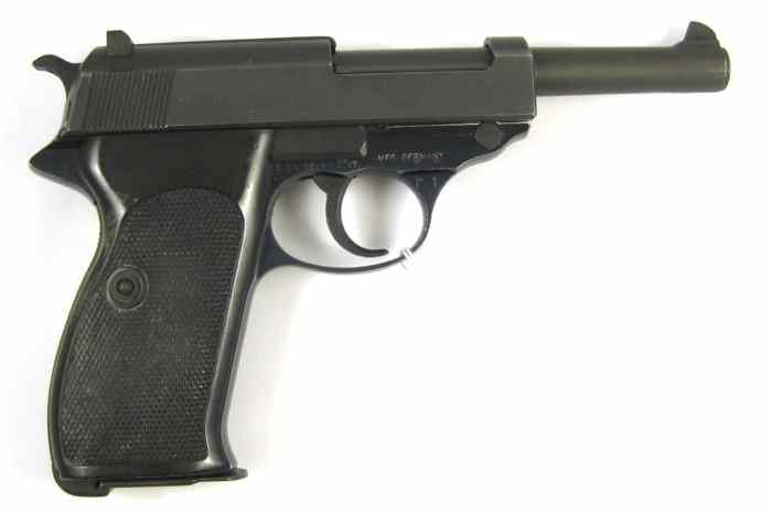 Appraisal: WALTHER P MODEL DOUBLE ACTION SEMI AUTOMATIC PISTOL mm luger