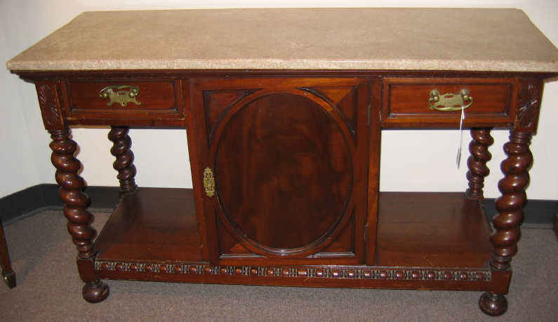 Appraisal: AMERICAN TH CENTURY MAHOGANY DRESSER With rectangular marble top underneath