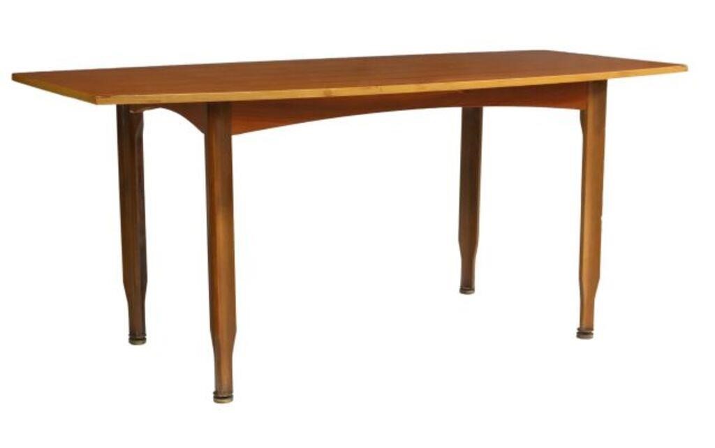 Appraisal: Italian mid-century modern dining table c s having slightly rounded