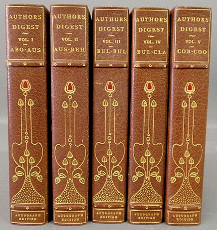 Appraisal: - Books- volume set gilt red and green embossed leather