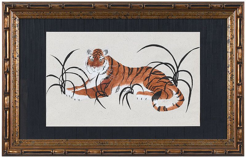 Appraisal: Loretta Burton Wenger born Tiger signed Burton Wenger watercolor on