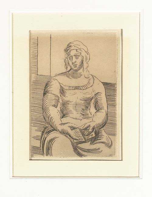 Appraisal: PICASSO PABLO L'Italienne the Italian woman Etching Signed lower right