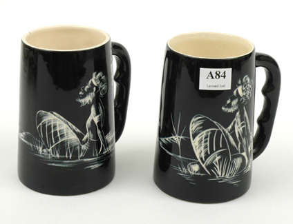 Appraisal: DIANA WARE New South Wales circa Two ceramic mugs each