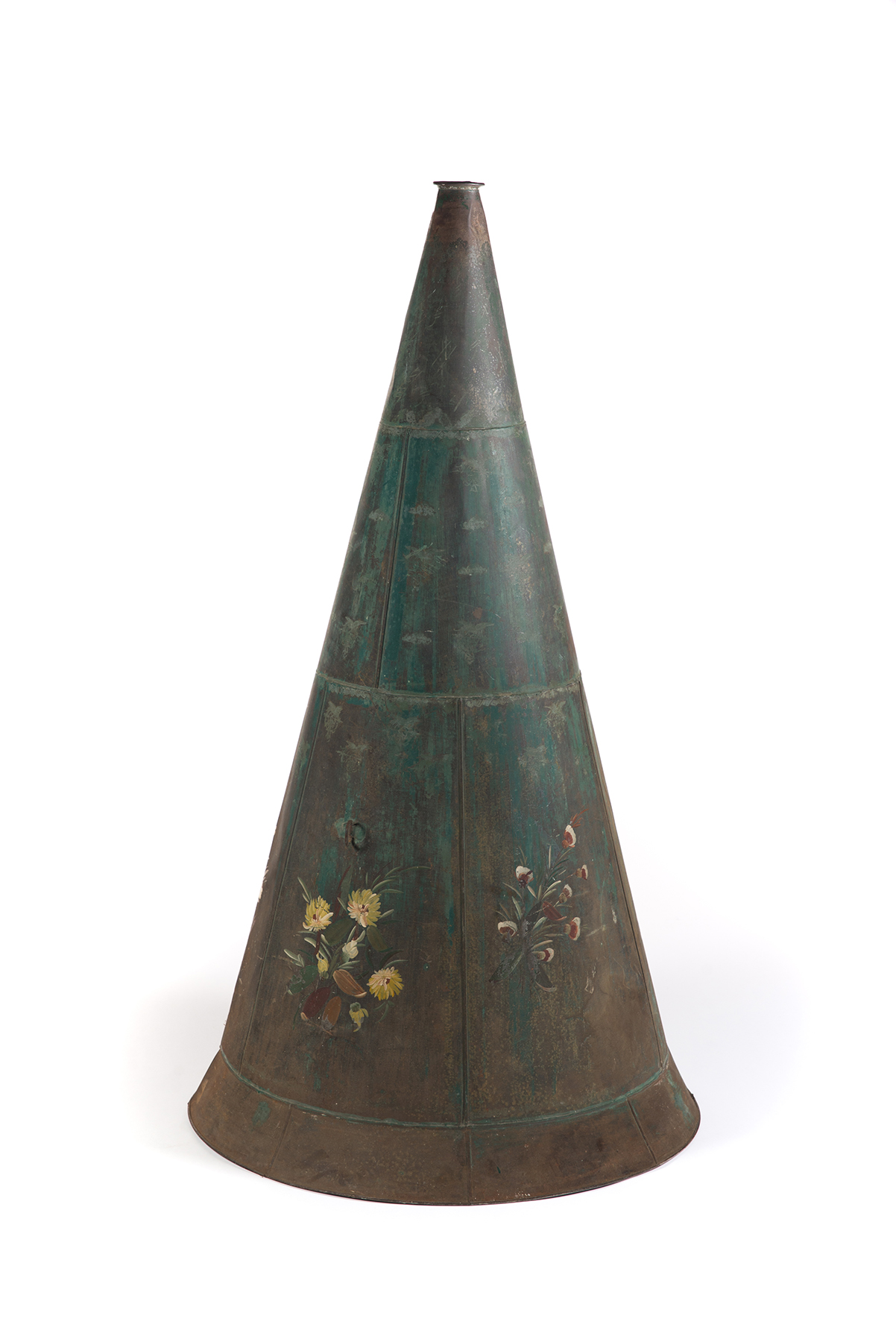 Appraisal: AMERICAN TIN MEGAPHONE Late th century Large conical megaphone reputedly