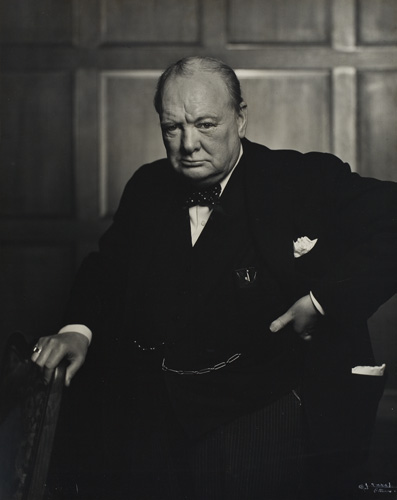 Appraisal: KARSH YOUSUF - Portrait of Sir Winston Churchill Silver print