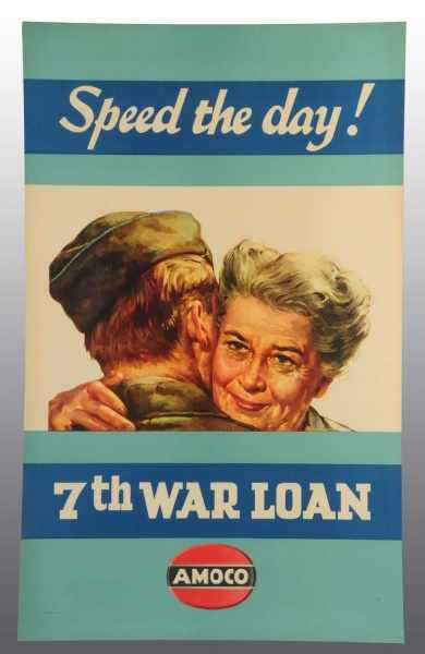 Appraisal: Amoco War Loan Poster Description s Beautiful graphics with mother