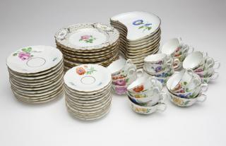 Appraisal: A Meissen dessert service The plates circa - the cups