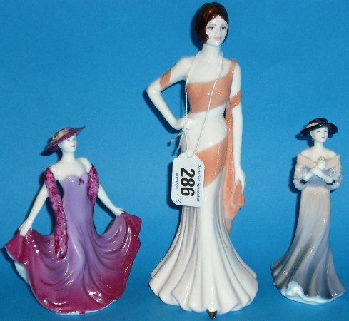 Appraisal: Coalport Figures Selina from ladies of fashion and small figures