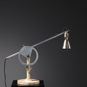 Appraisal: Ren Herbst Attribution France Mid th Century Articulating Table Lamp