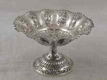 Appraisal: A silver bon bon dish on pedestal foot by Mappin