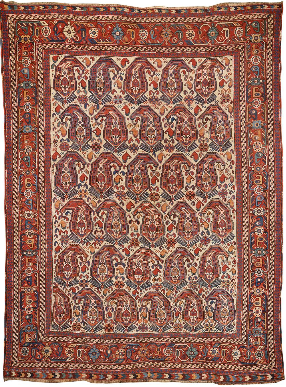 Appraisal: South Persian Rug ca with boteh and ivory field ft